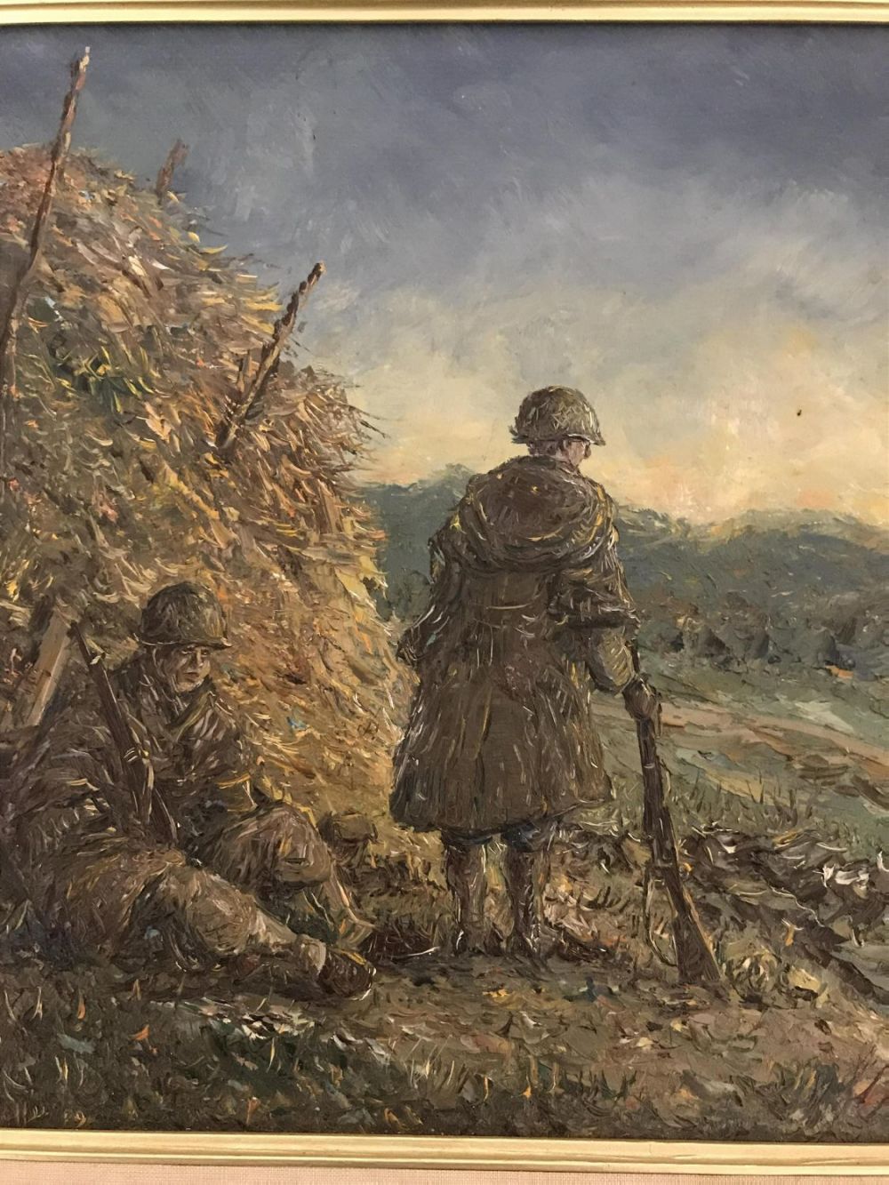 Lot 263: MAFFEI Oil On Board Painting of Artillery
