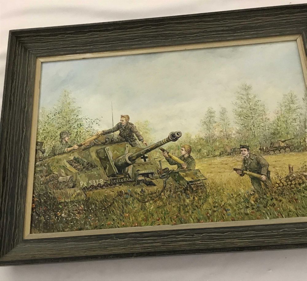 Lot 264: MAFFEI Oil on Board June 1944, Normandy German