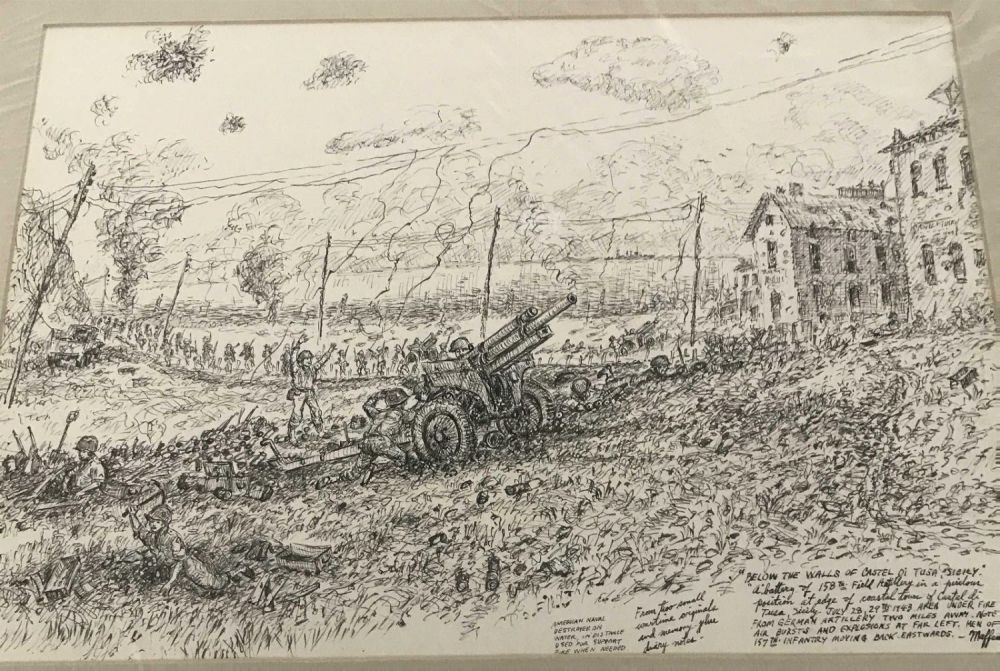 Lot 265: MAFFEI Drawing July 28,1943 Titled Below the Walls