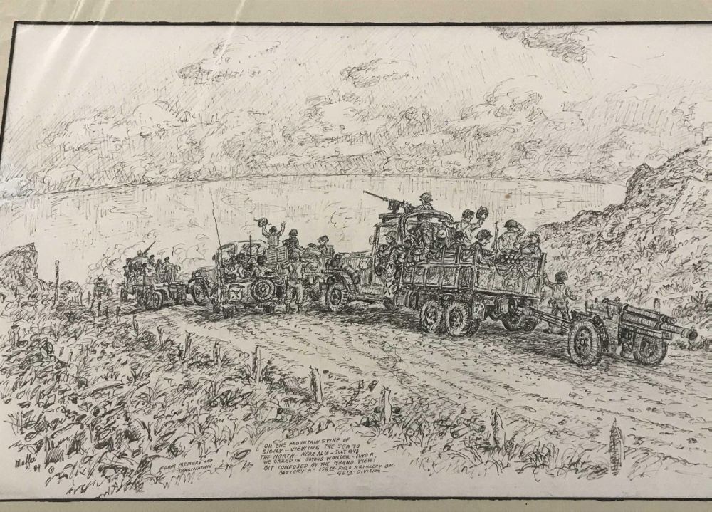 Lot 266: MAFFEI Drawing July 1943 On the Mountain Side of