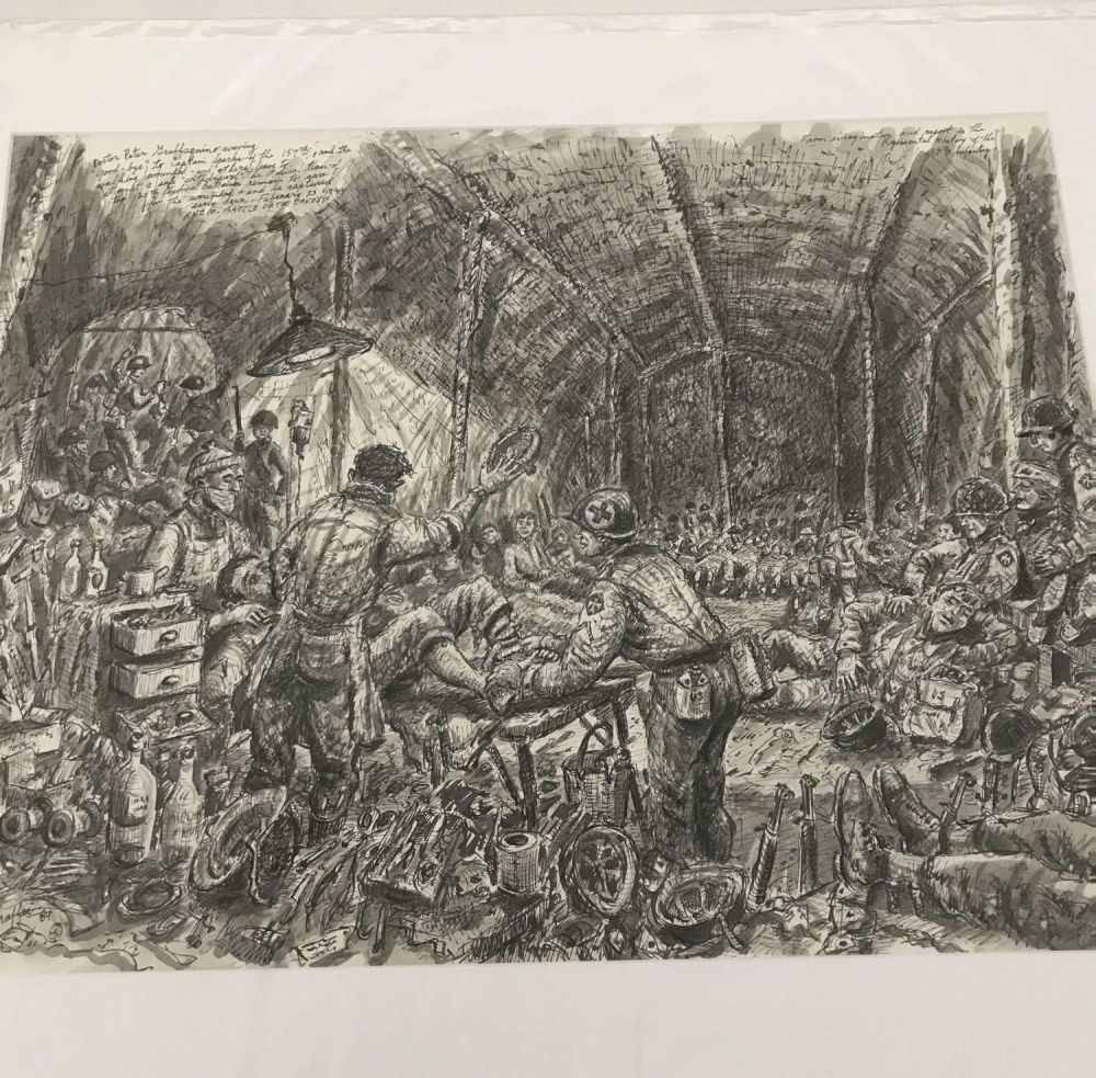 Lot 268: MAFFEI Drawing of Dr. Peter GRAFFAGNANO Waving