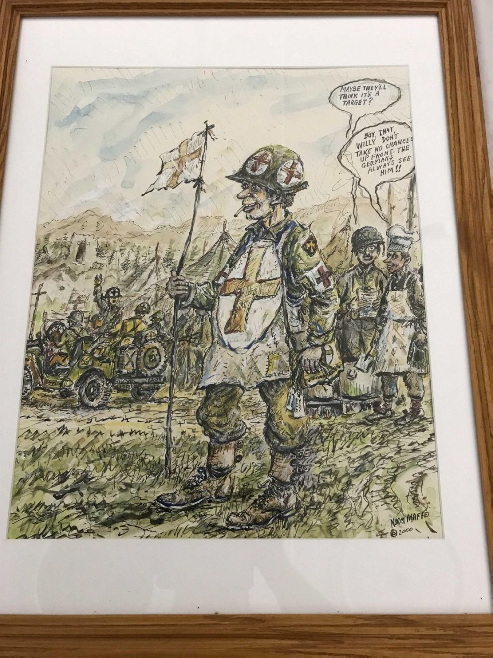 Lot 271: MAFFEI Drawing Satire Of Medic Dangers in War