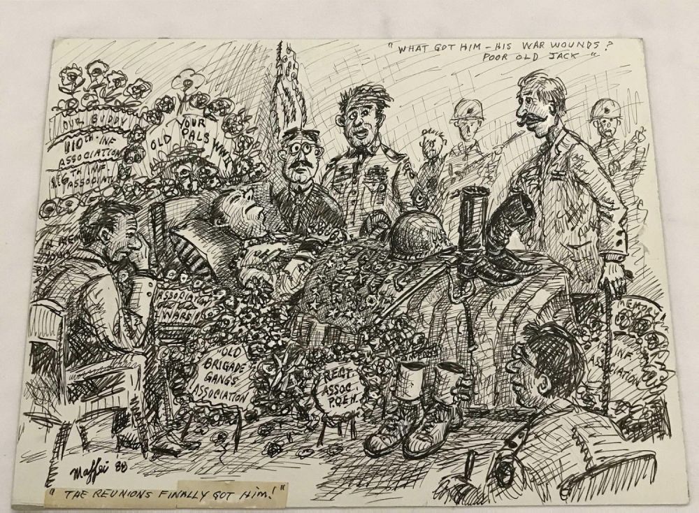 Lot 279: MAFFEI Drawings Humor Was a Big Part of War