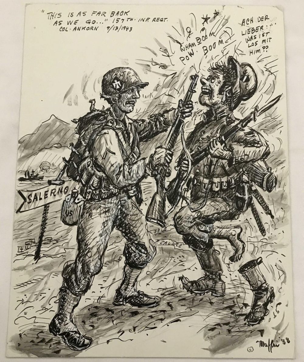 Lot 281: MAFFEI Drawing from 1943 September 13 Infantry