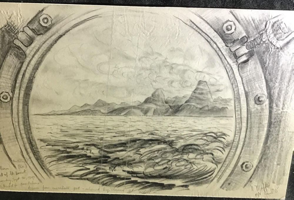 Lot 285: MAFFEI Drawing Through Ships Window of Northern