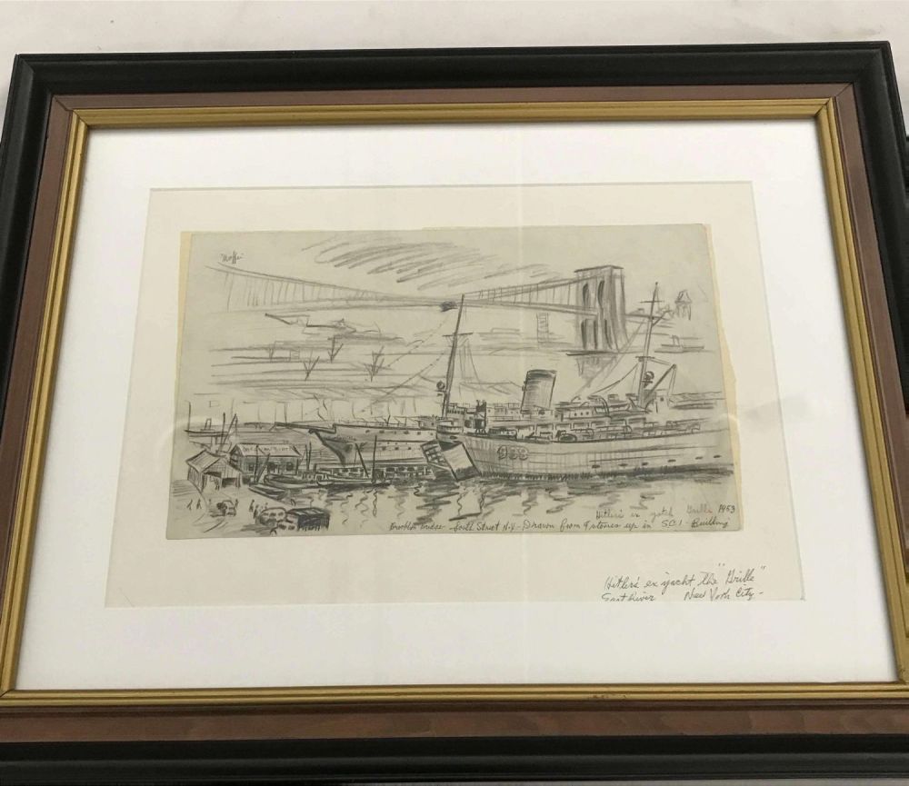 Lot 294: MAFFEI Sketch Of Hitlerâ€™s Ex-Yacht The "Grille"