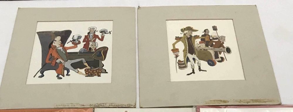 Lot 301: MAFFEI Paintings Colonial Military Satire (4)