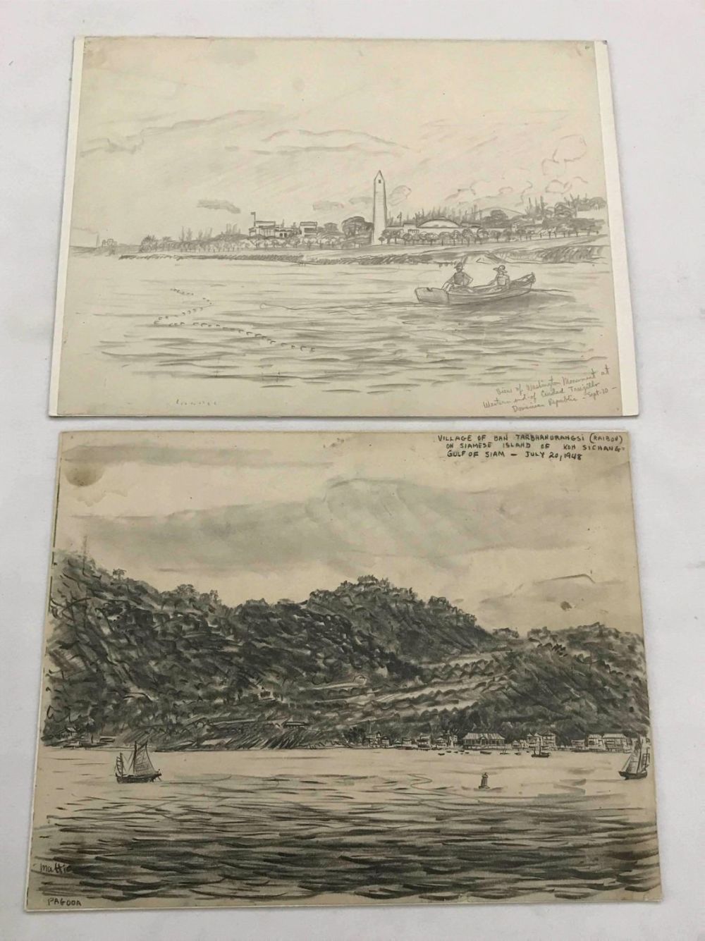 Lot 304: MAFFEI Sketches 2 Sketches of Washington