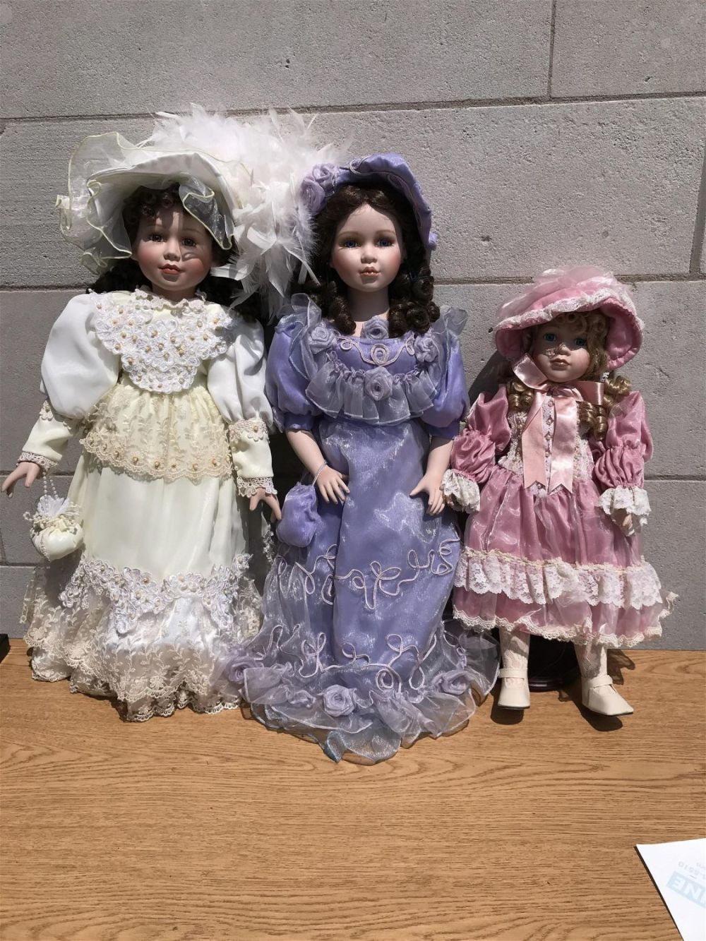Lot 154: Vintage Doll Collection (3) Taller 2 measure 26 inches tall