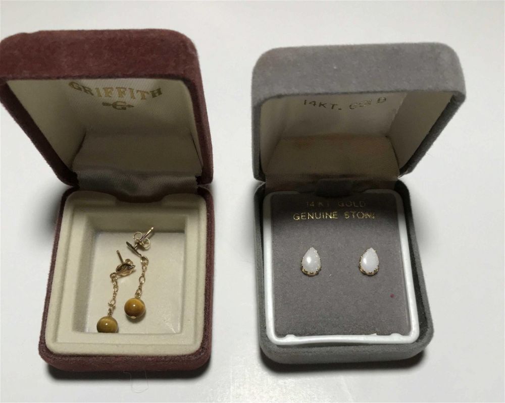 Lot 161: Vintage Earrings, 2 sets .
