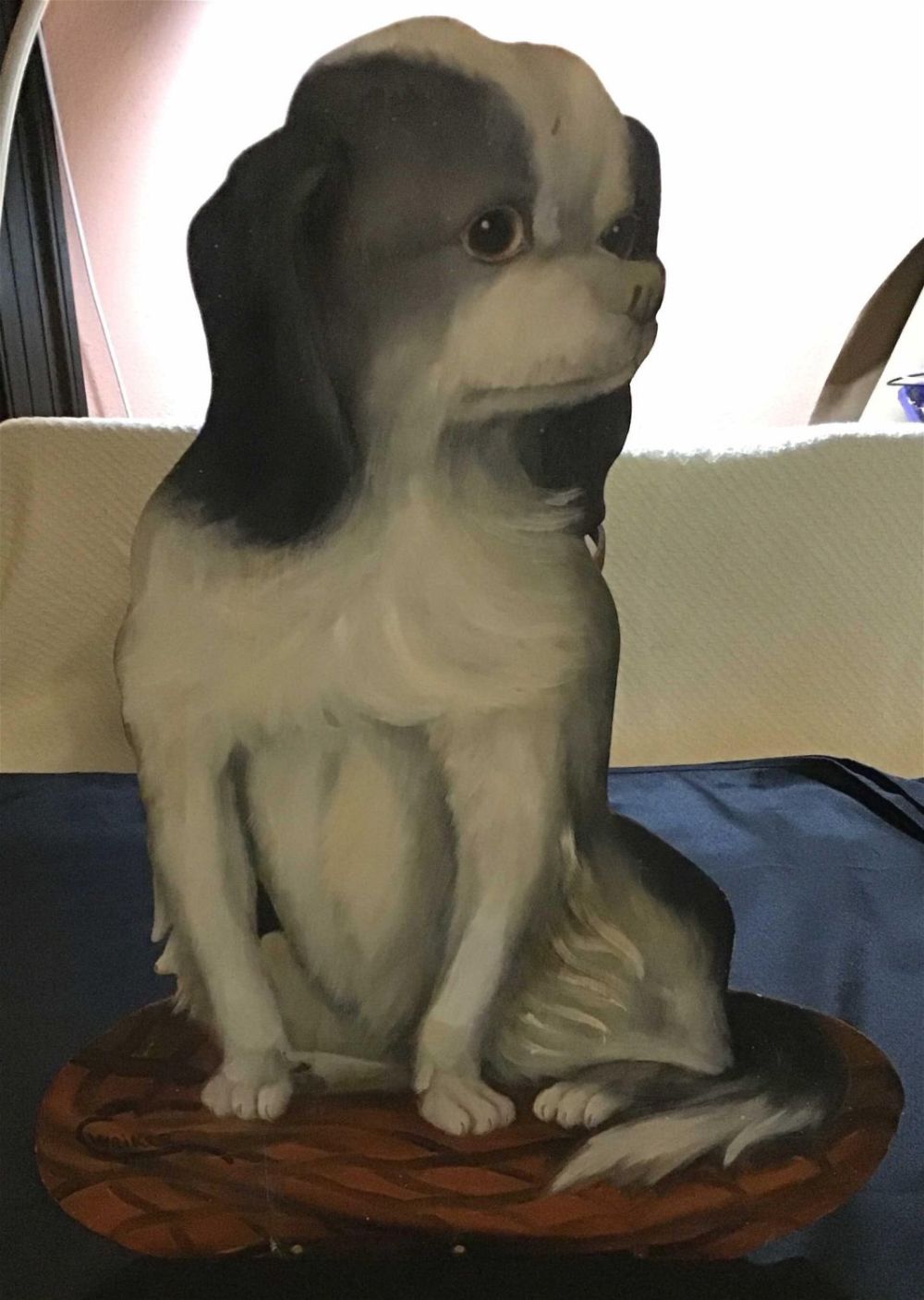 Lot 253: Wooden Dog Motif Cane or Umbrella Stand measures 25 3/4 x 19