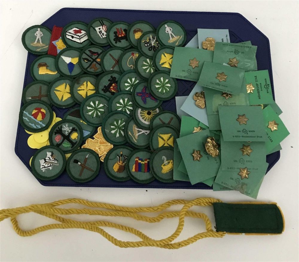 Lot 282: Girl Scout Badges and Pins Quite a few of each