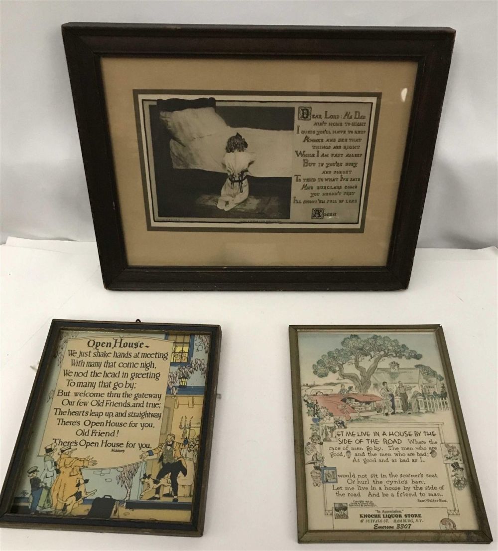 Lot 288: Vintage Wall Signs & a Prayer with Picture Each measures approximately 12 1/2" x 8"