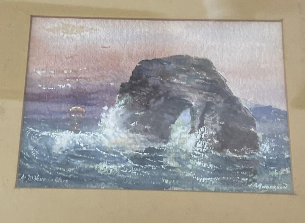 Lot 200: Vintage Seascape Pastel by JV Anderson