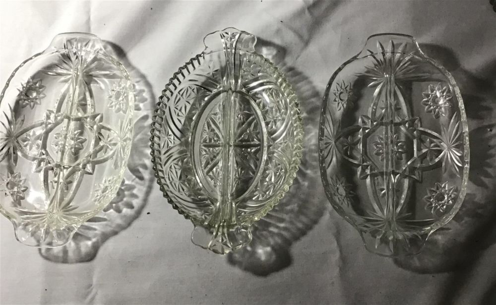Lot 309: Anchor Hocking Relish Dishes (3)