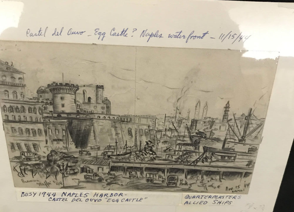 Lot 141: MAFFEI Drawing Busy Naples Harbor