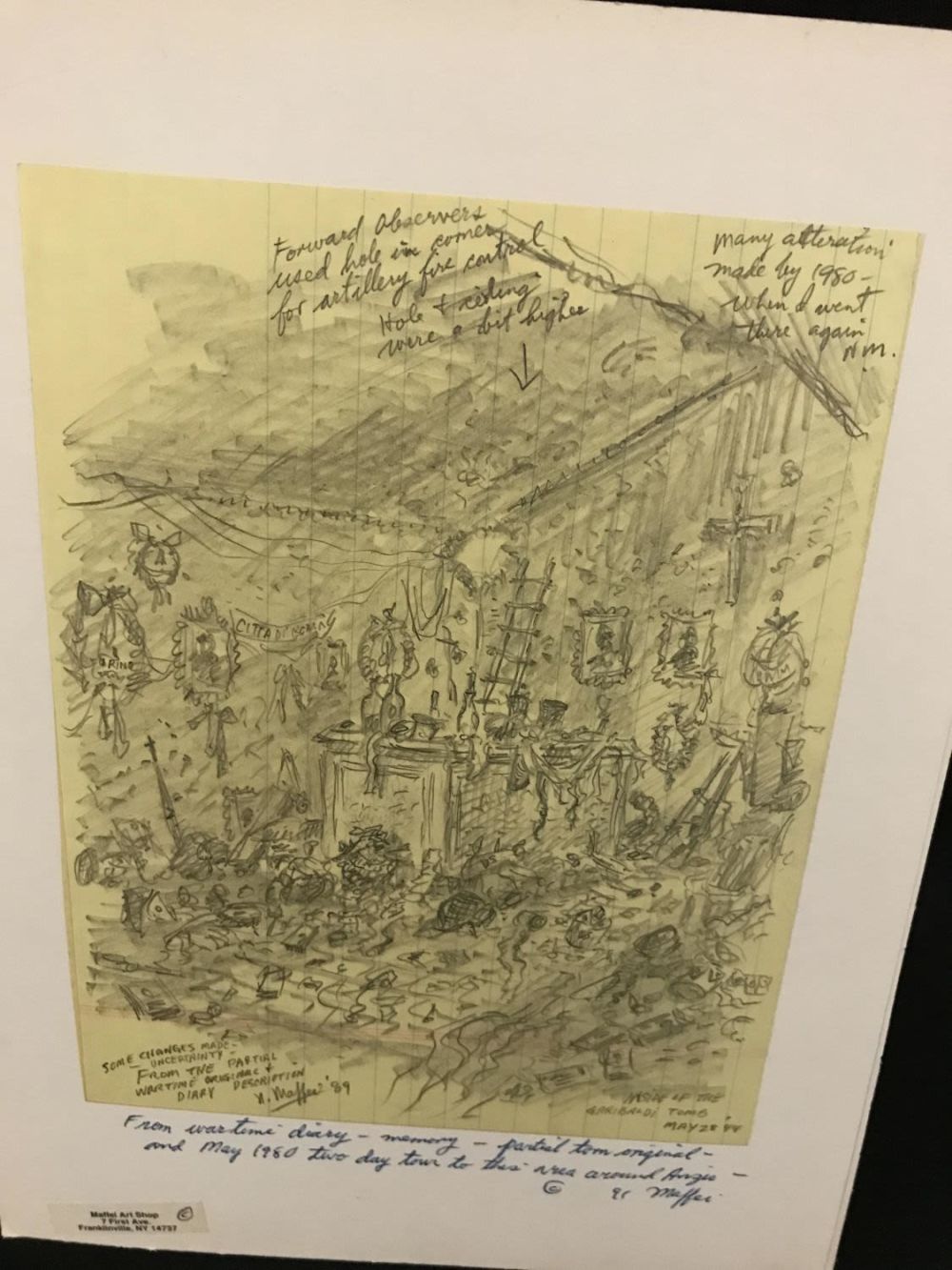 Lot 160: MAFFEI Drawing May 28, 1944 Picture of Inside the