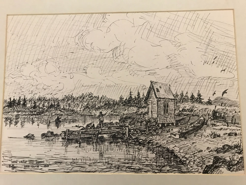 Lot 167: Norman Maffei Signed Pen & Ink Sketch