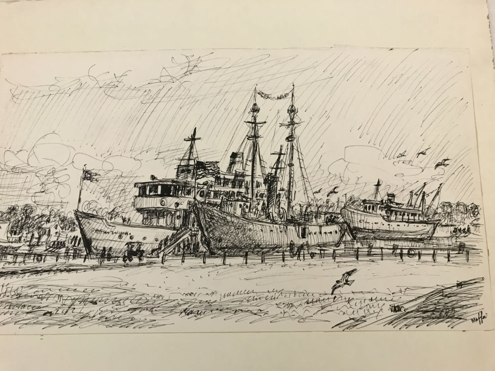 Lot 169: Maffei Signed Ink Piney Point Dock