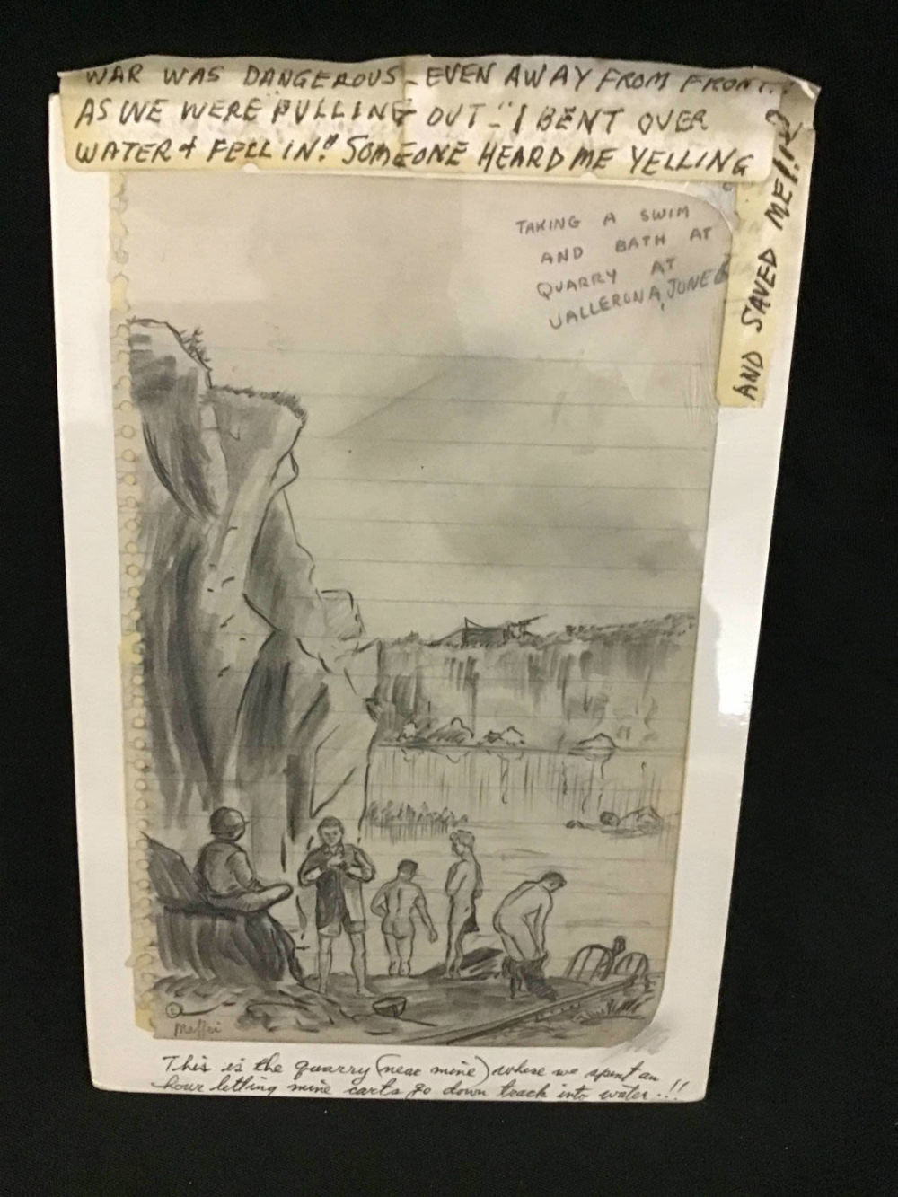 Lot 172: MAFFEI Drawing: Taking a Swim and a Bath at Quarry