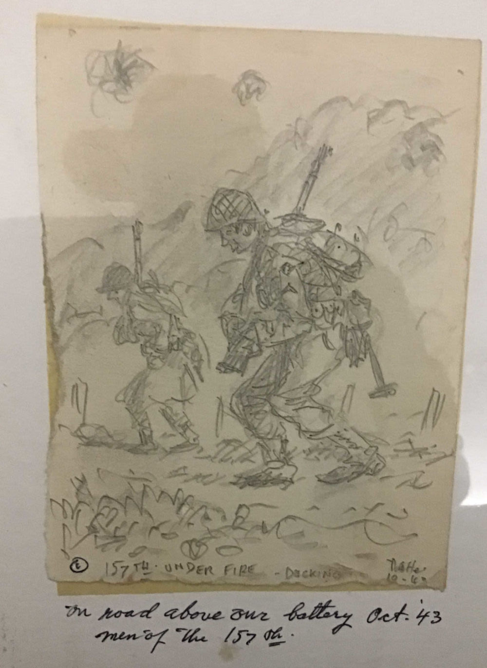 Lot 178: MAFFEI, October 1943, Drawing on the Road Above