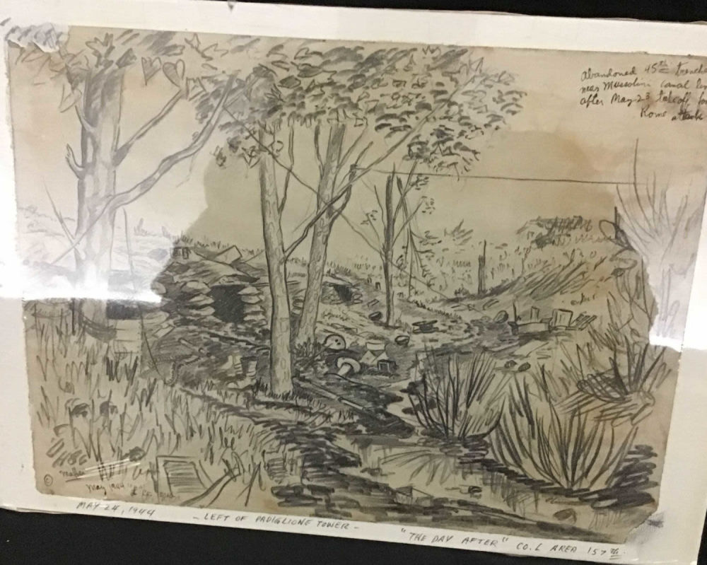 Lot 181: MAFFEI Drawings May 24, 1944 Abandoned Trenches