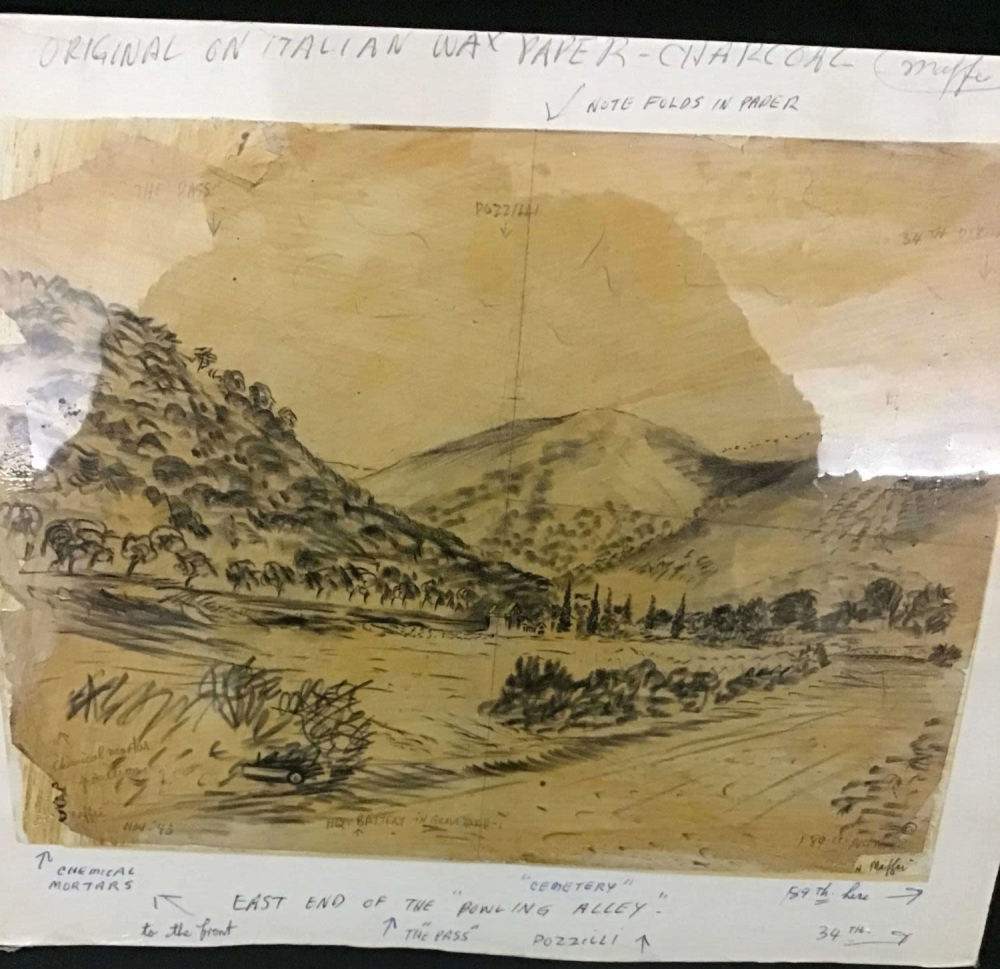 Lot 182: MAFFEI Drawings March 1944 The Road Used by the
