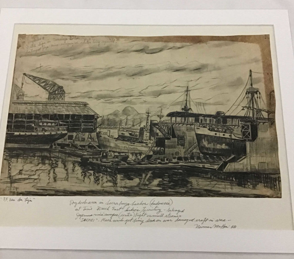 Lot 184: MAFFEI Drawing of Dry Dock Area in Indonesia,