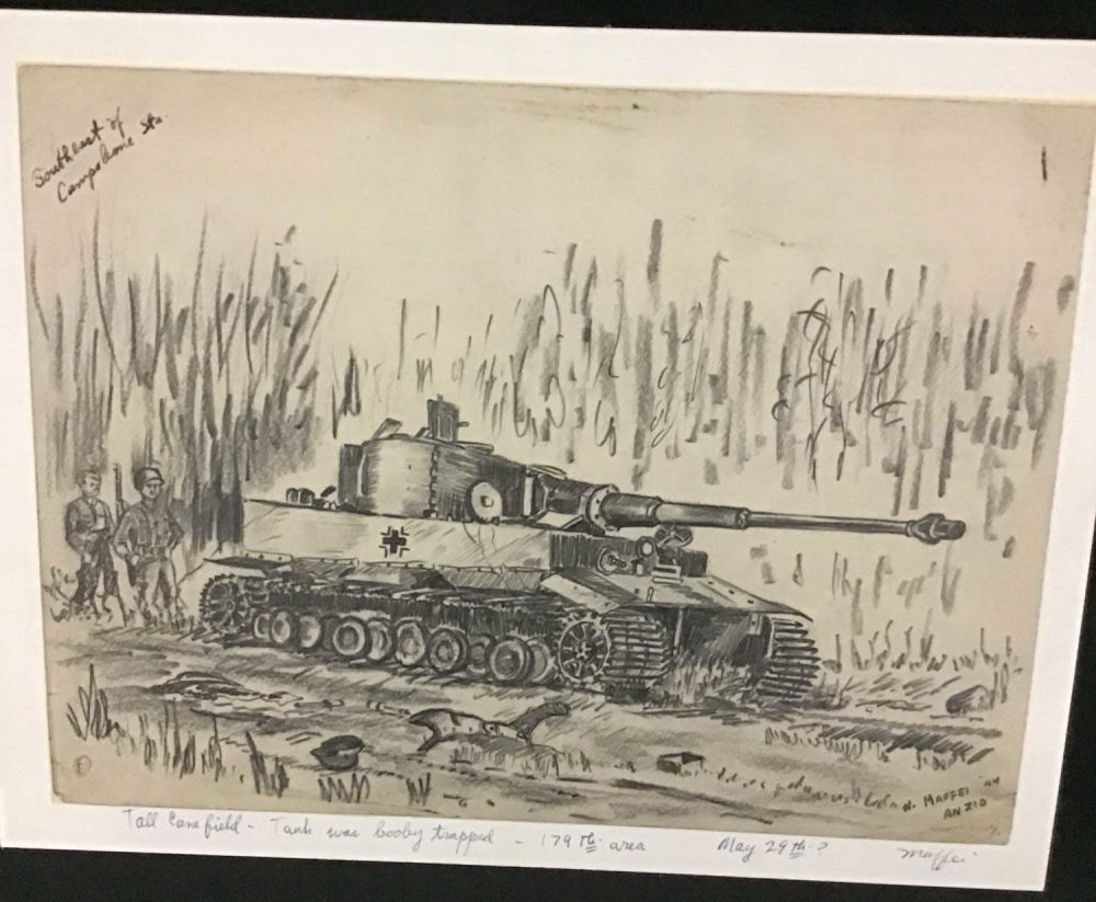 Lot 203: MAFFEI Drawings May 29 Booby Trapped Tank in Tall