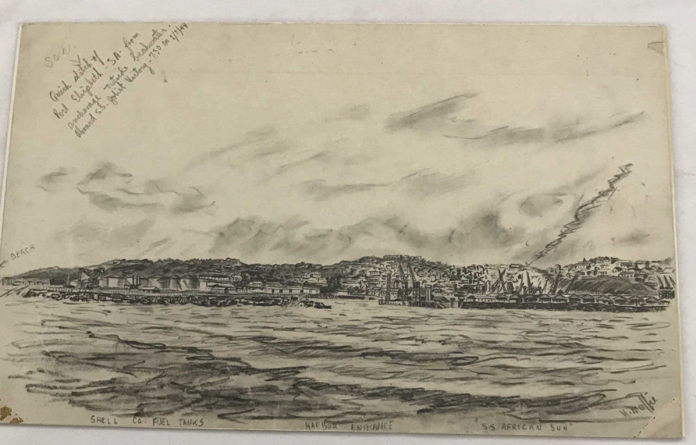 Lot 223: MAFFEI Drawings Quick Sketch of Port Elizabeth