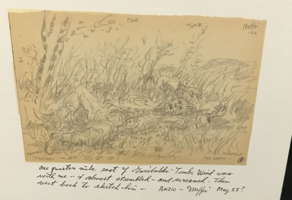Lot 226: MAFFEI Drawing May 25, 1944 Sketch of Dead
