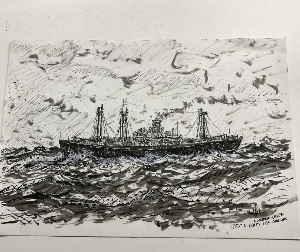 Lot 265: Norman Maffei : Lumber Laden Liberty off Oregon
