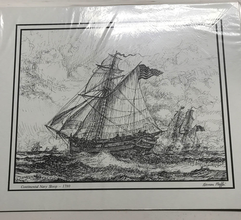 Lot 270: Maffei Prints of the Continental Navy Slope 1780