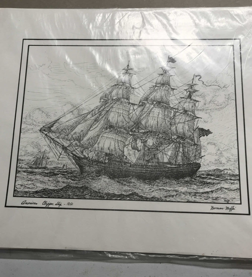 Lot 275: Maffei Prints of American Clipper ship 1850