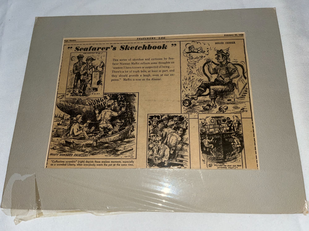 Lot 298: Maffei Series of Cartoons in The Seafarers Log
