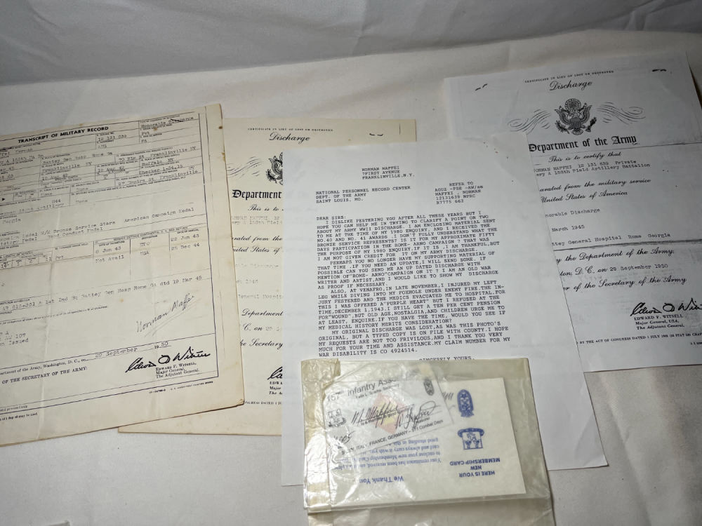 Lot 300: Maffei Memorabilia Collection