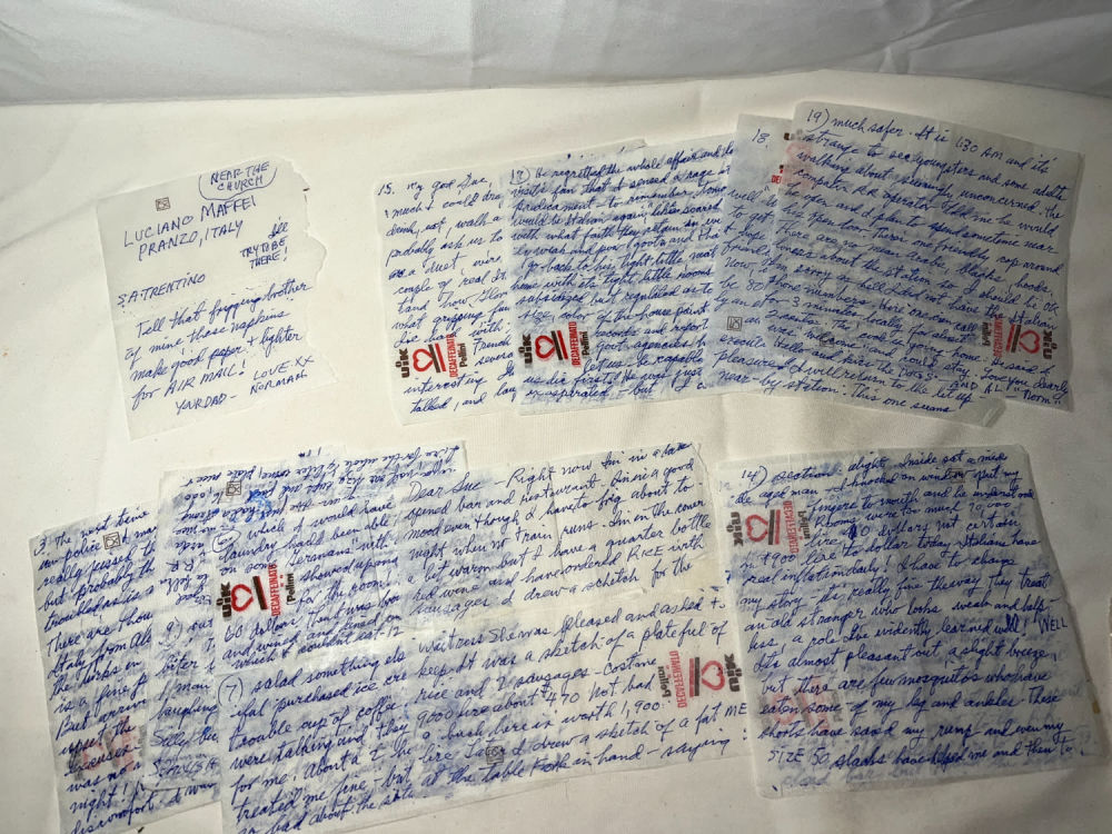 Lot 307: War Letters Written on Napkins