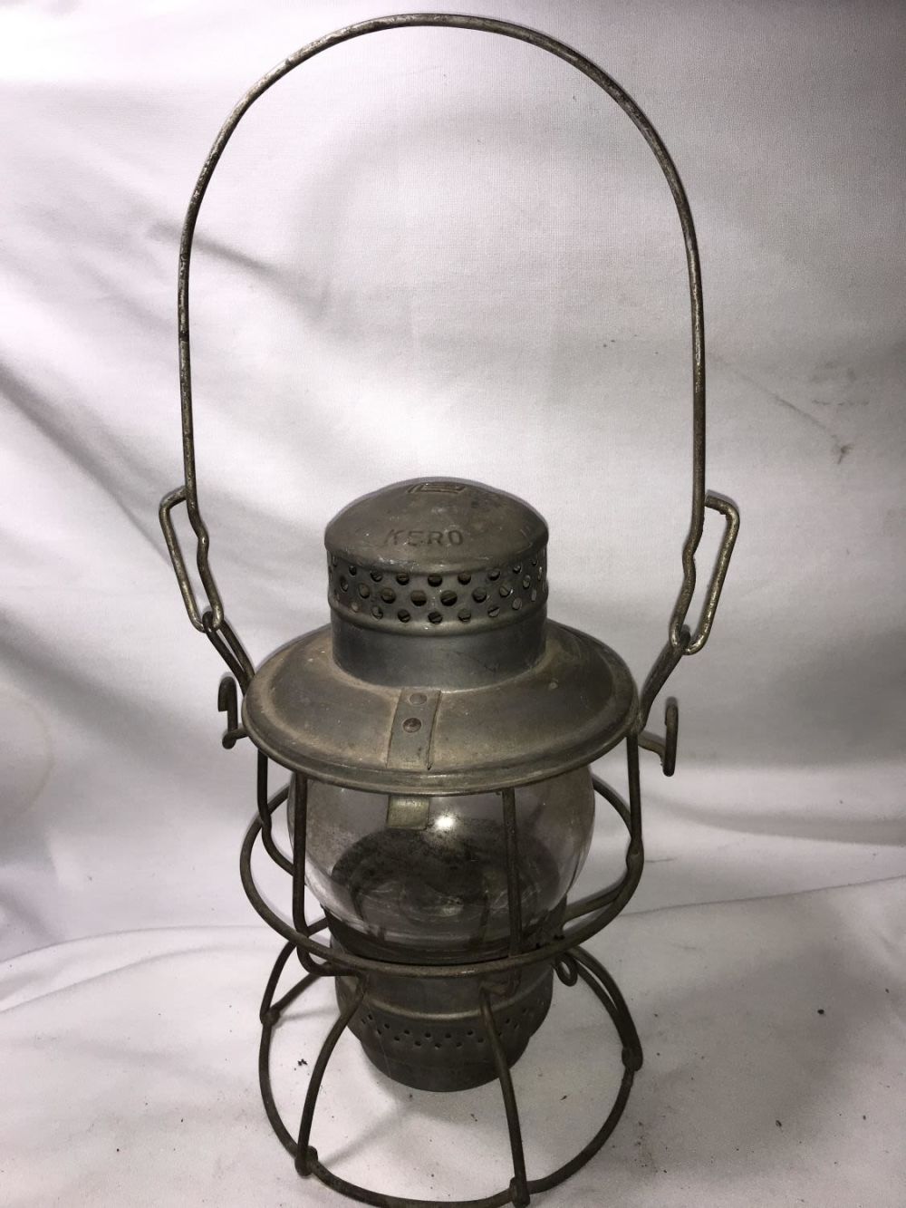 Lot 196: Adlake Railroad Lantern w/ Clear Glass Globe