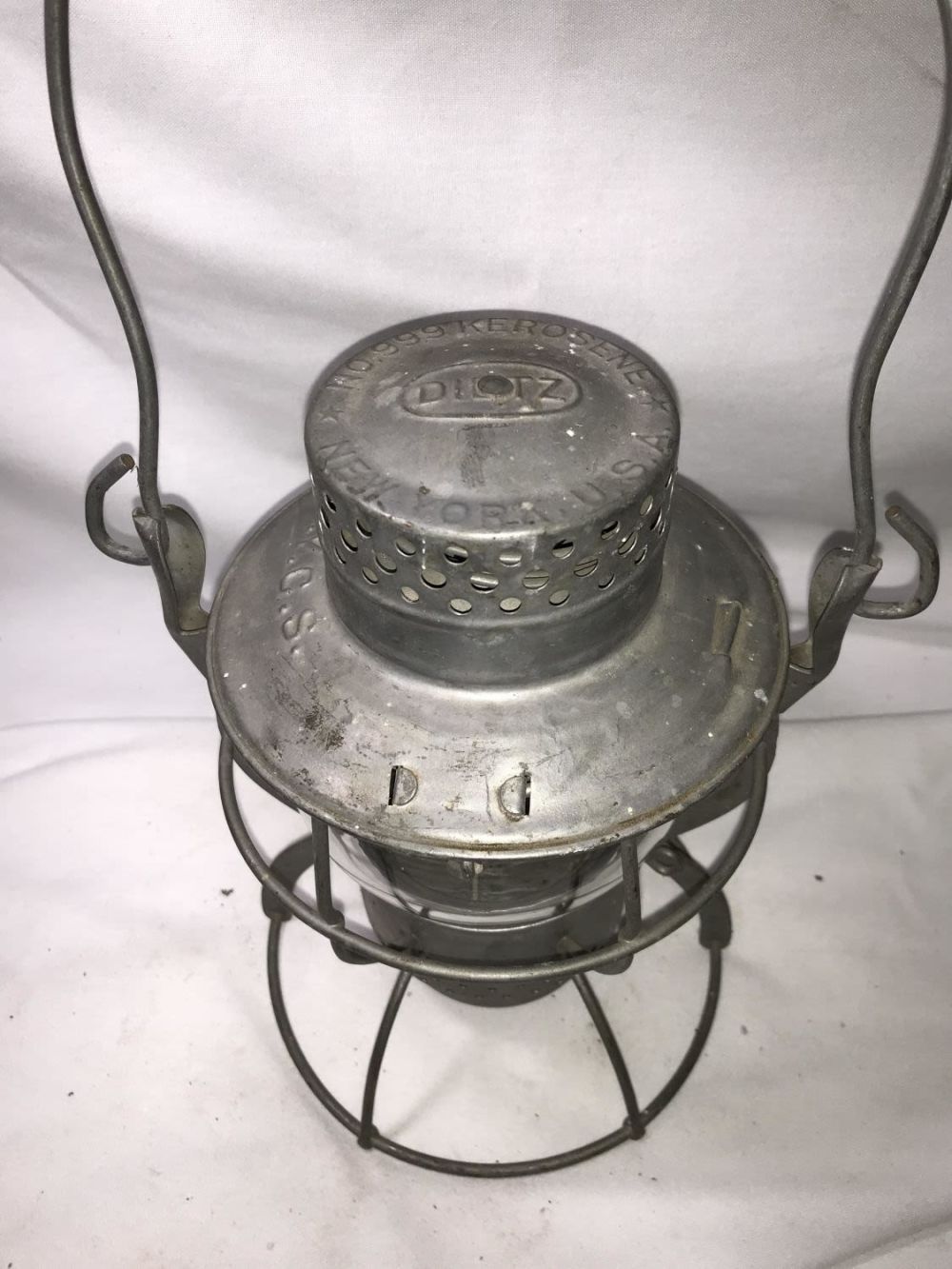 Lot 197: NYCS Railroad Lantern w/ Clear Glass Globe