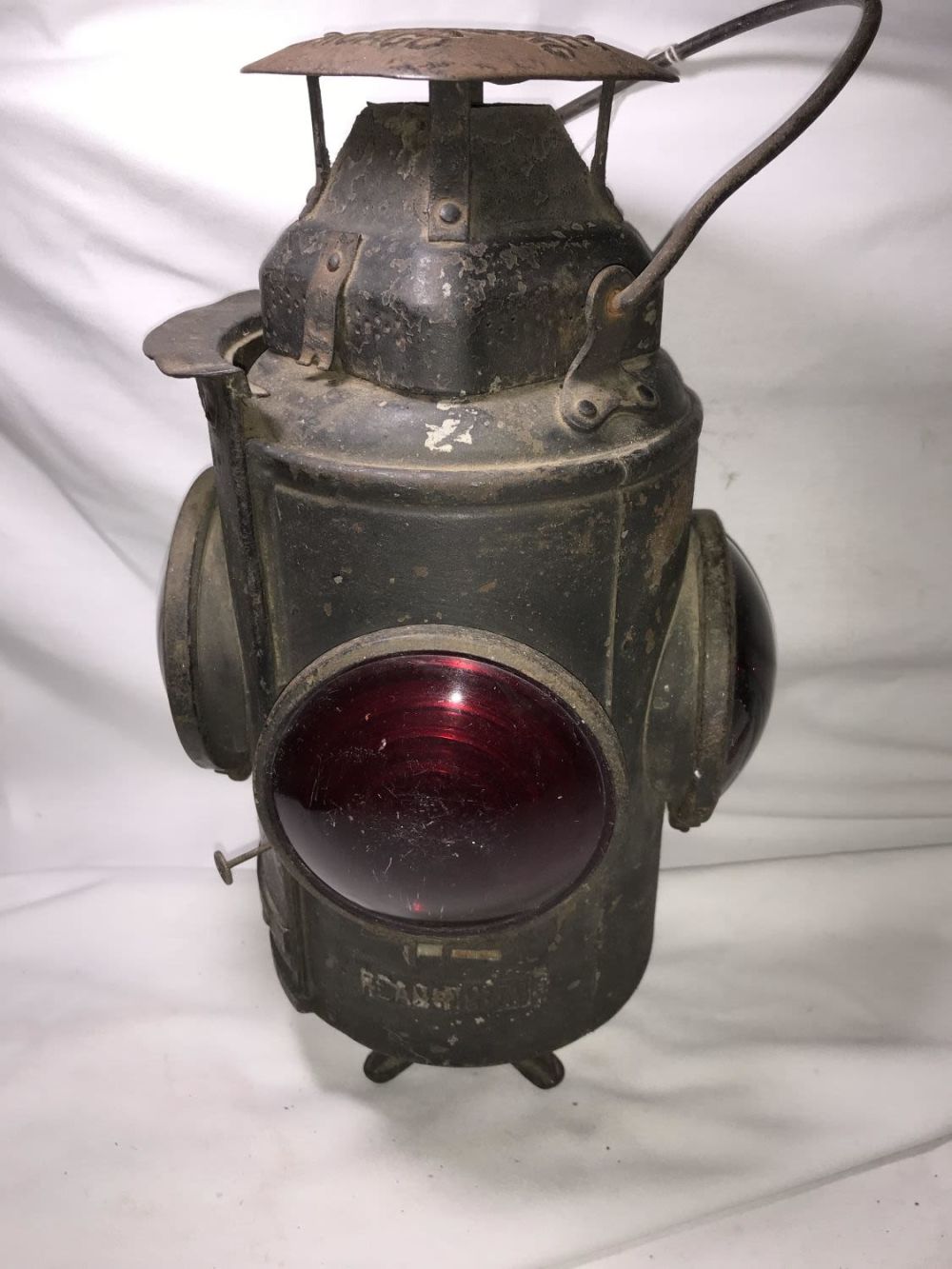Lot 201: Reading Railroad Lamp w/ 4 Lenses