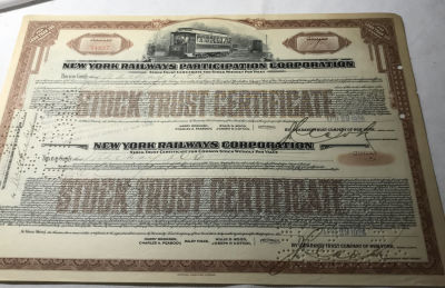 Lot 221 New York railways Stock Certificate The Lodge Auction House