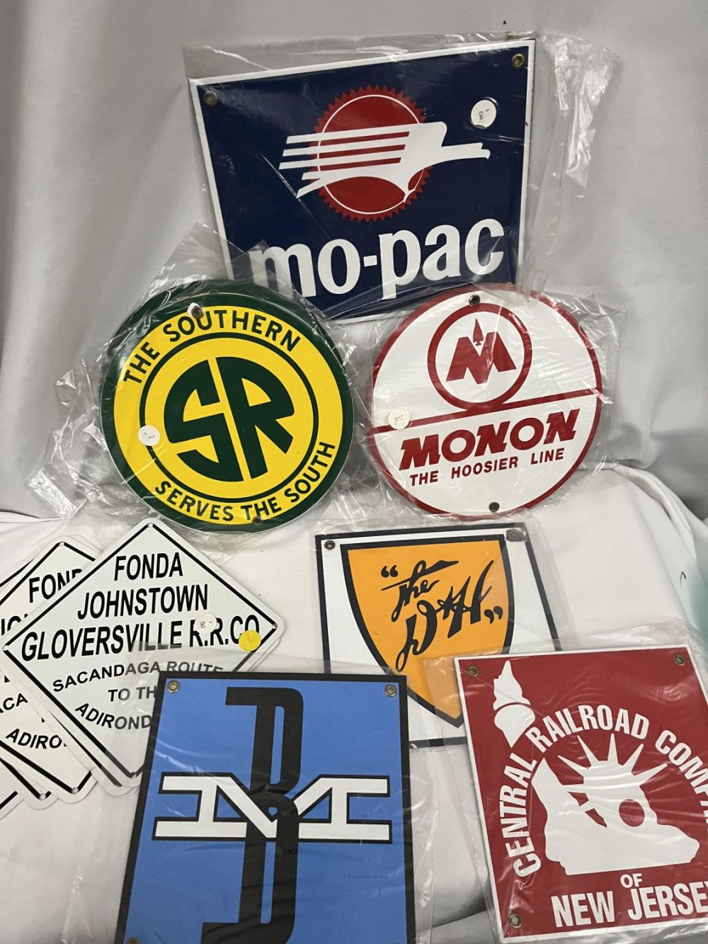 Lot 240: Vintage Metal Railroad Signs