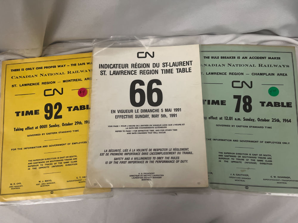 Lot 243: Canadian National Railway Time Tables