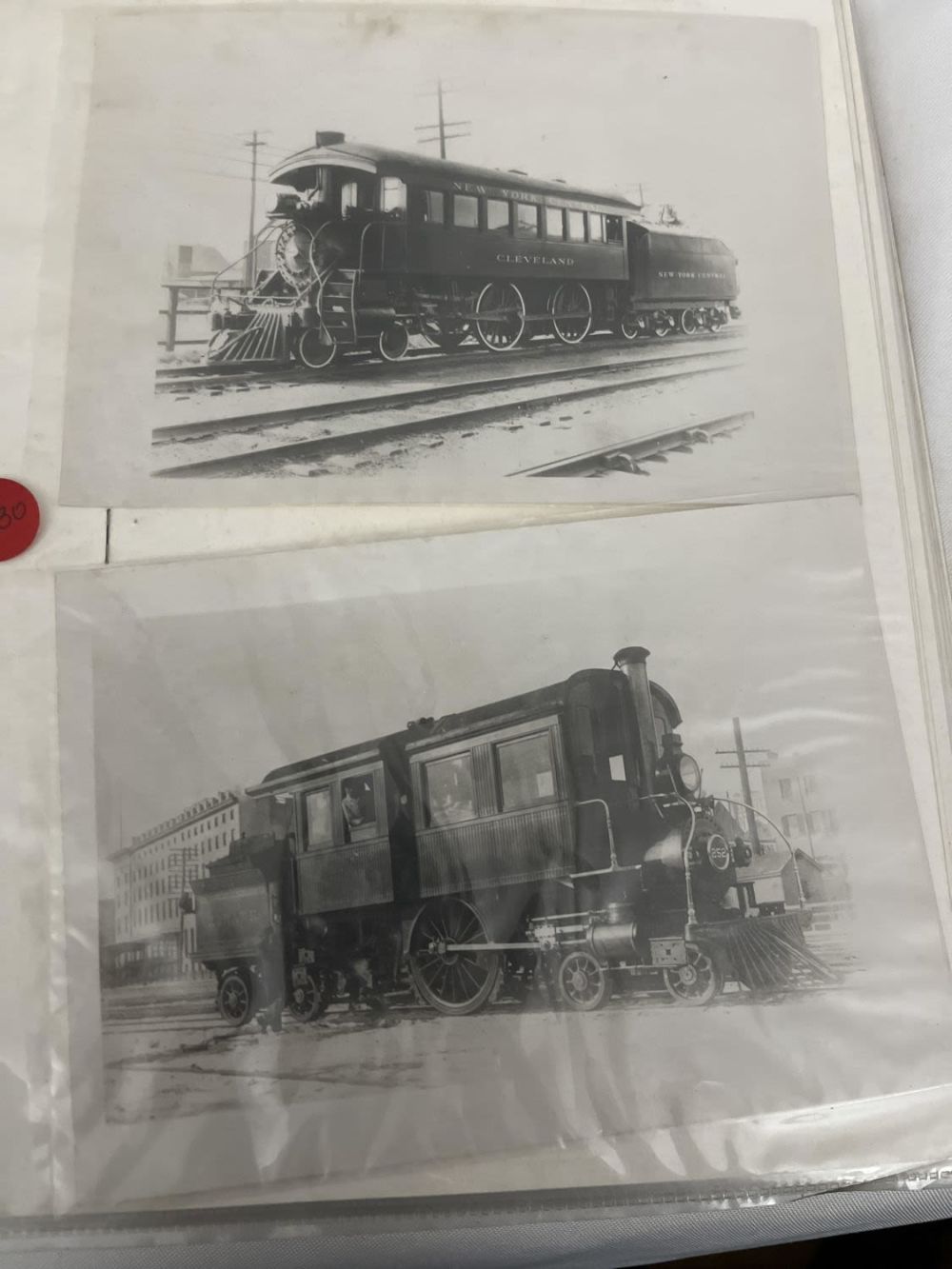 Lot 281: Binder of Early Railroad Train Photos