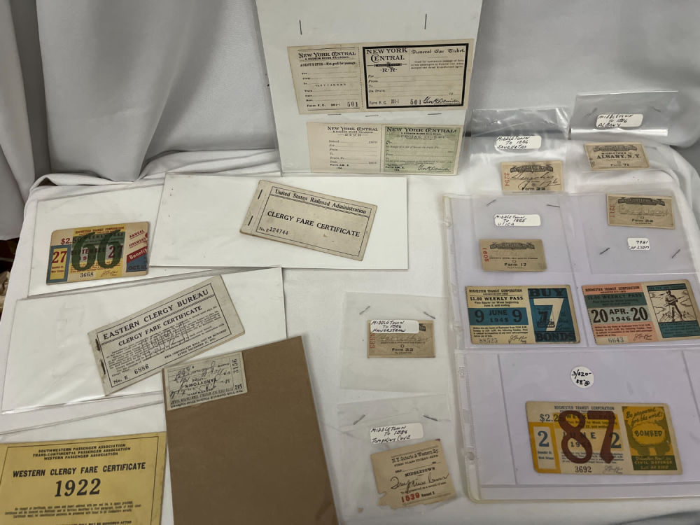 Lot 284: Vintage Railroad Tickets & Clergy Fare