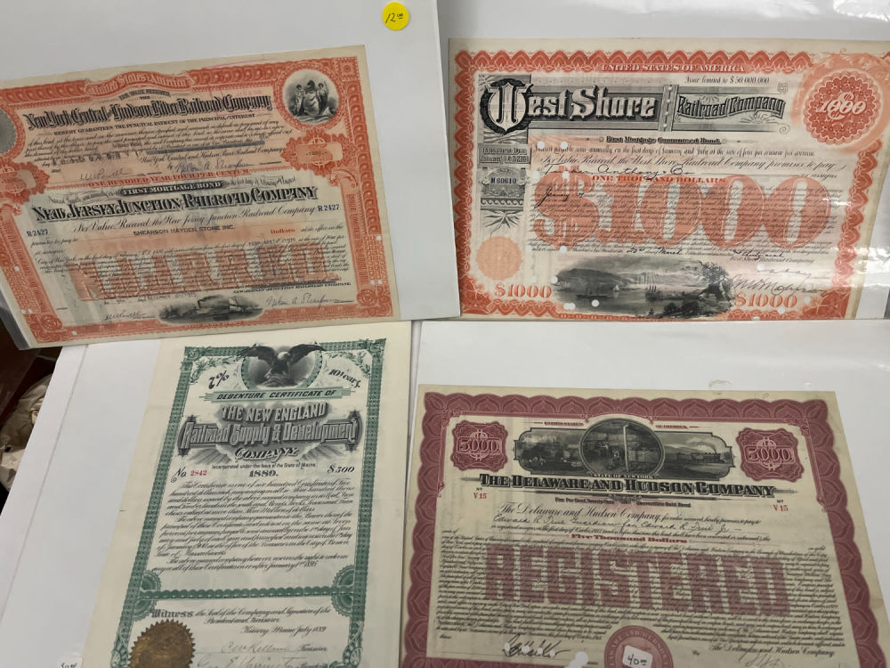 Lot 330: Railroad Stocks (4)