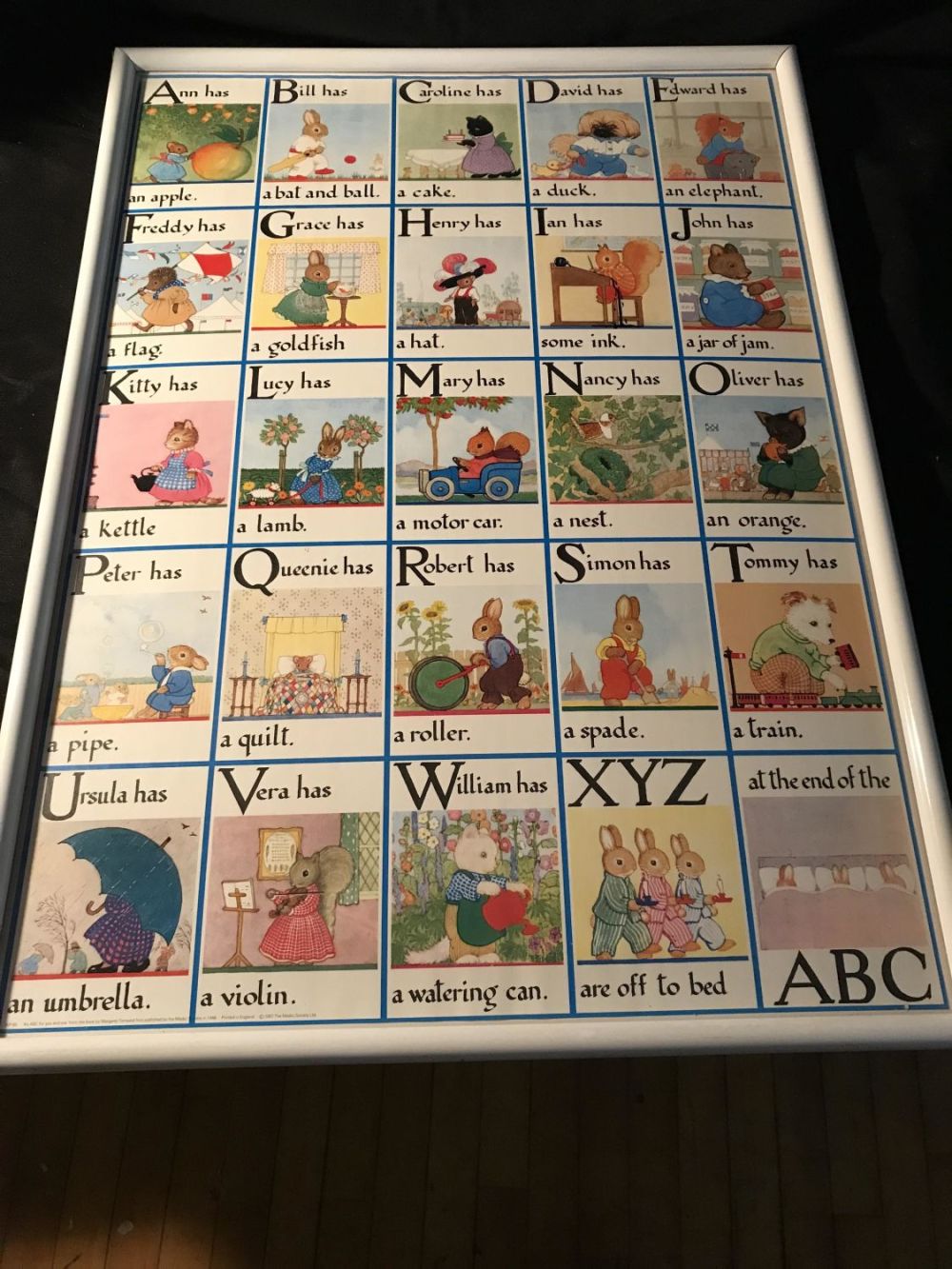 Lot 149: Learn the alphabet with this cute poster board