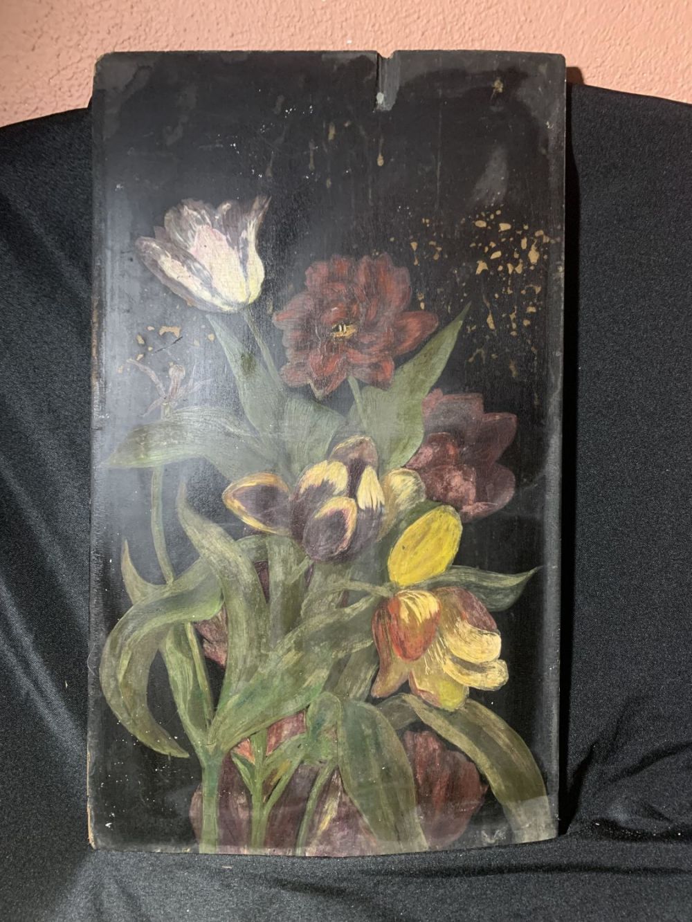 Lot 152: Floral Oil on Board by Duovesne