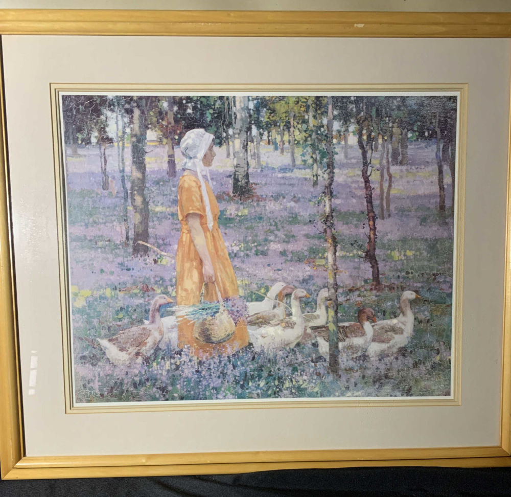 Lot 156: Goose Girl attributed to the Irish Artist