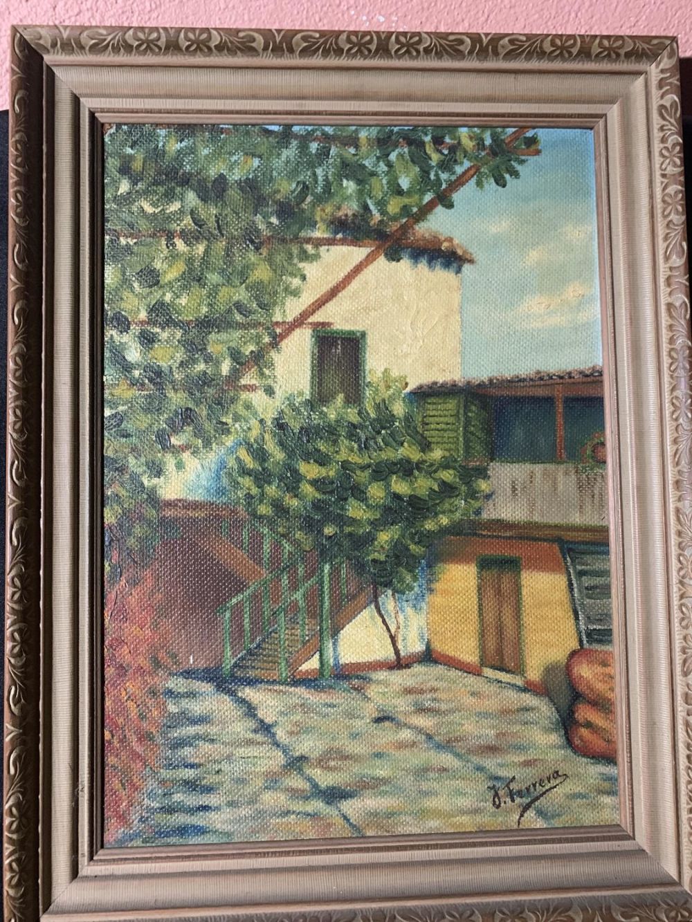 Lot 157: Oil on Board by J Ferrera